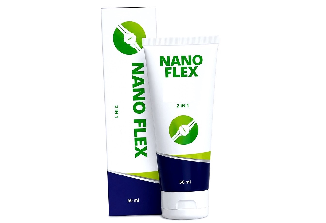 NanoFlex fehér tubus és kartondoboza, termékfotó